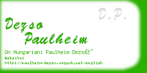 dezso paulheim business card